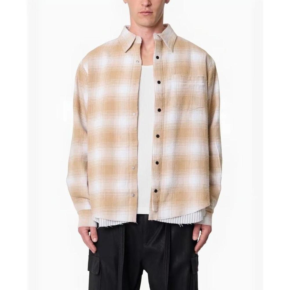 MNML double layer vintage button up  True to size 3XL